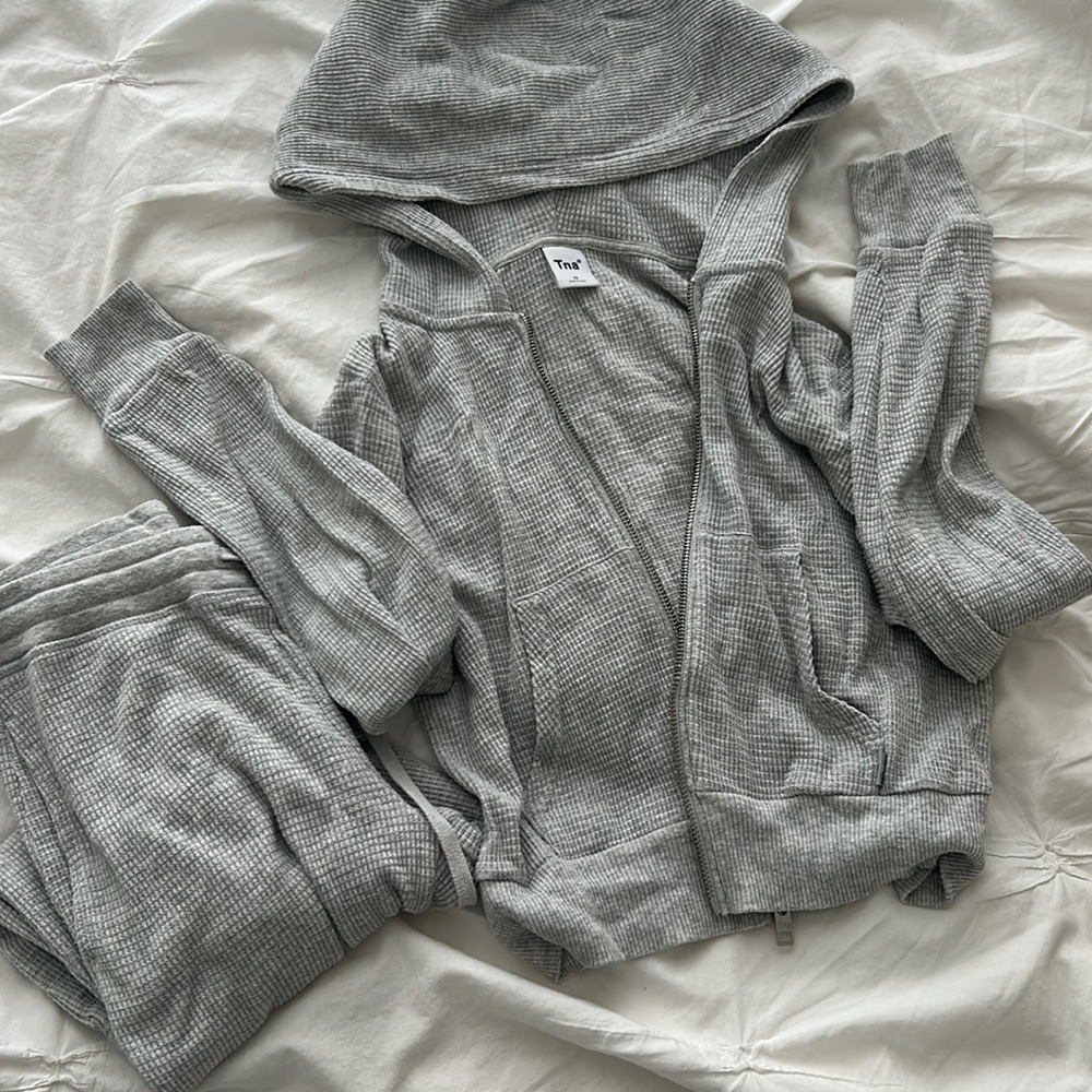 TNA WAFFLE SWEATSUIT XS